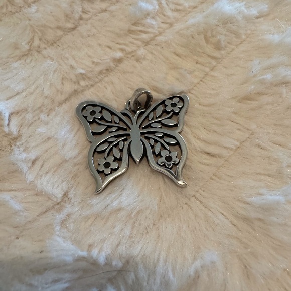 James Avery Jewelry - James Avery Retired Sterling Silver Butterfly Flower Pendant